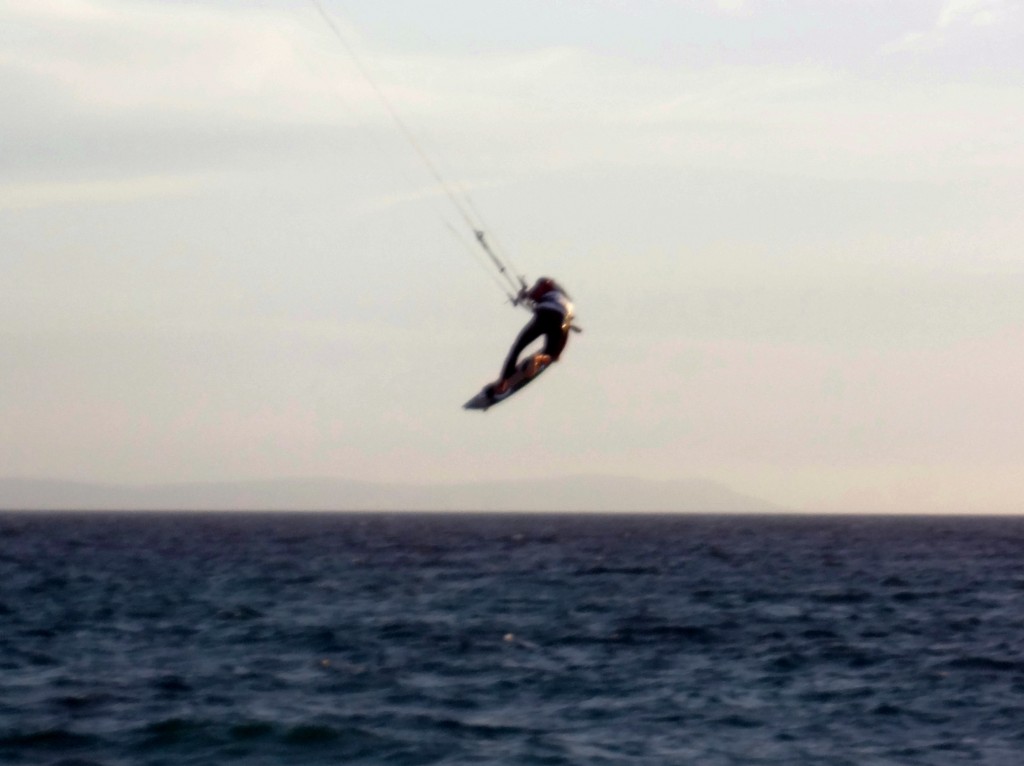Amazing amazing shot of kiteboarding in Tarifa