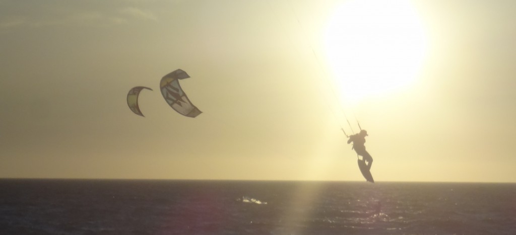 Another shot of kiteboarding in Tarifa
