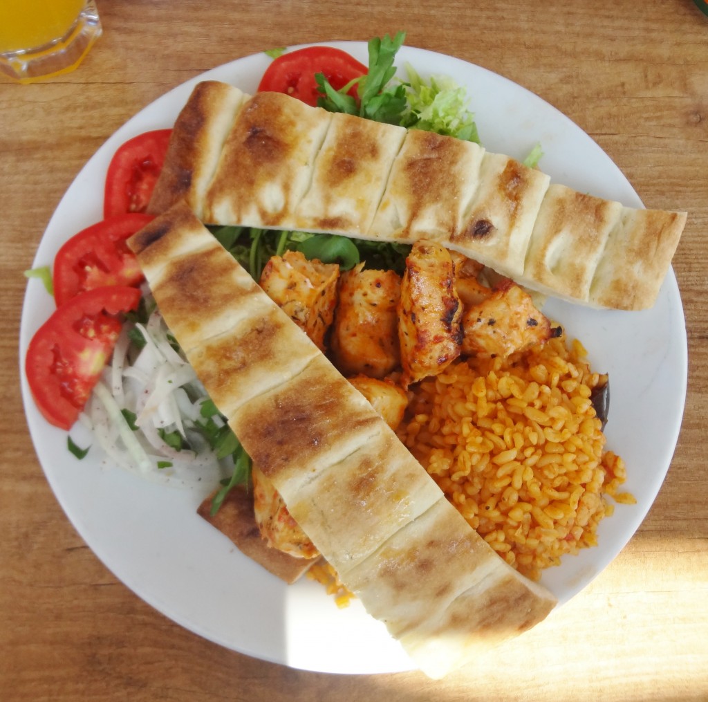 Chicken Kabob dish in Istanbul, Turkey