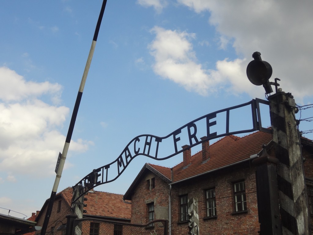 Entrance to get inside Auschwitz