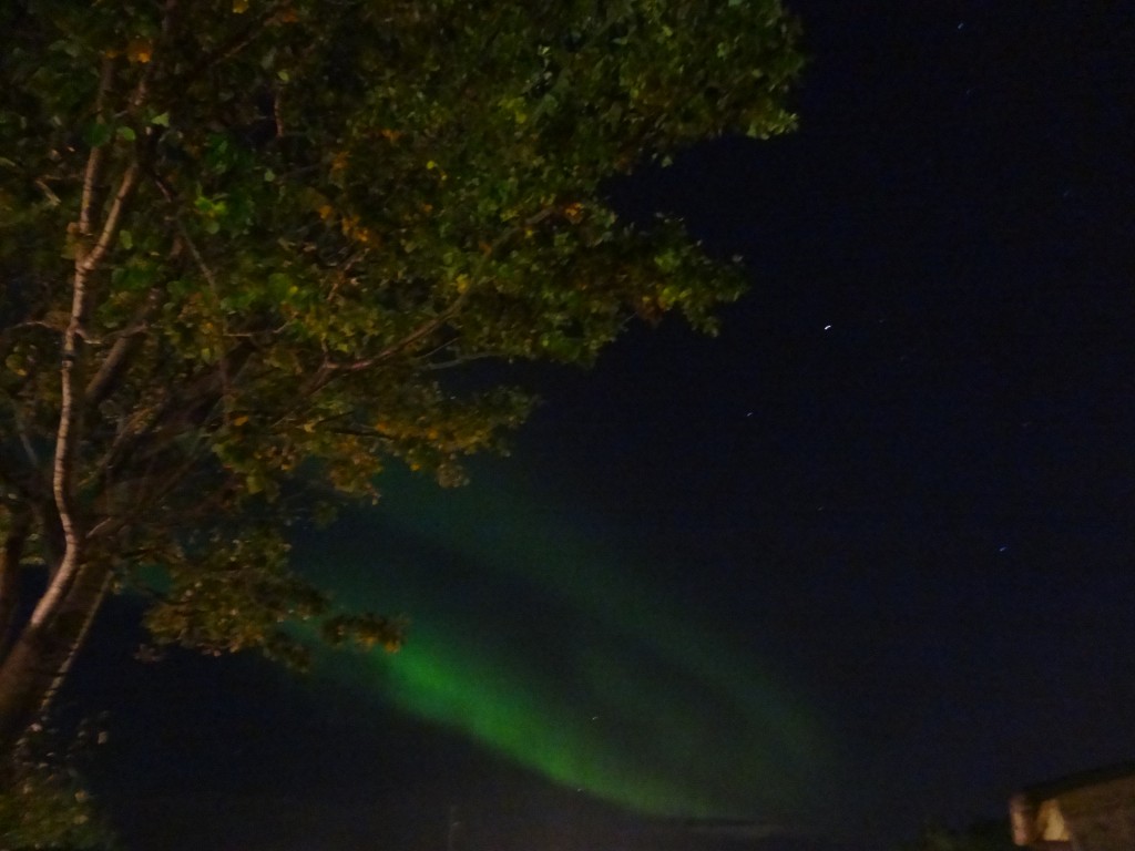 Northern lights in Reykjavik Northern lights in Reykjavik