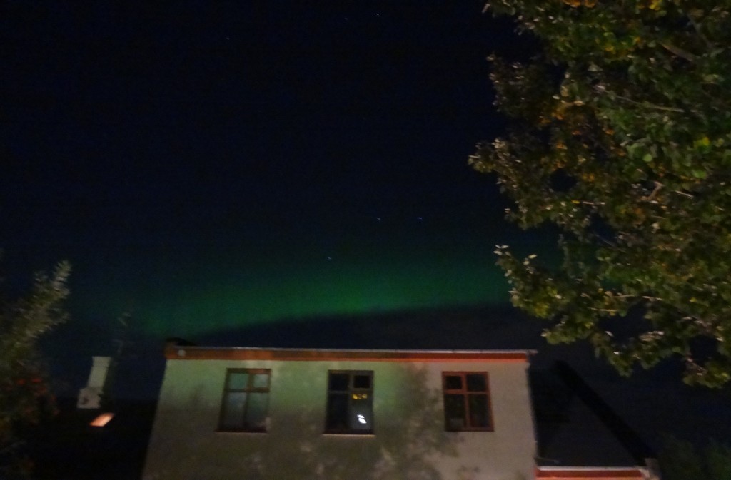 Northern lights in Reykjavik