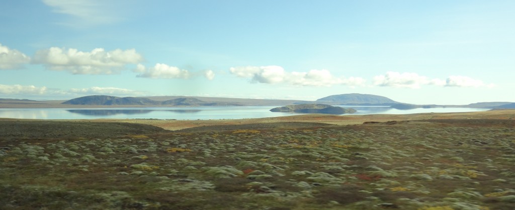 The drive out on the Golden Circle tour