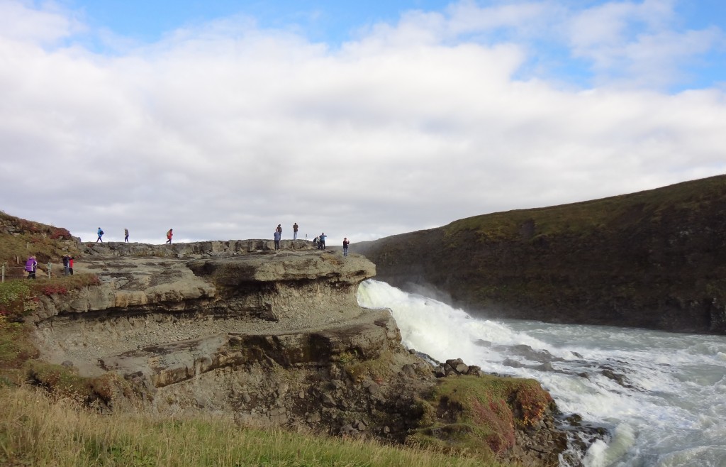 Golden Circle Tour at Gullfoss waterfall