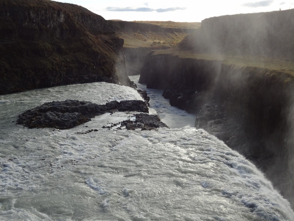 Golden Circle Tour at Gullfoss waterfall