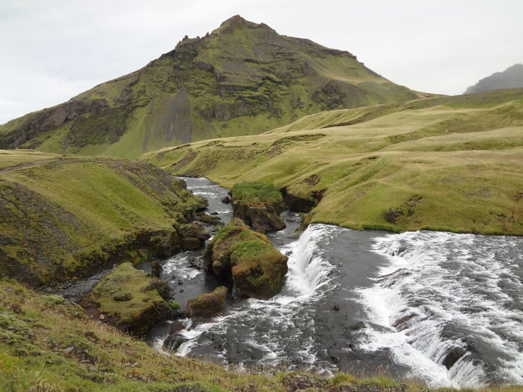 From the top Skógafoss Waterfall 