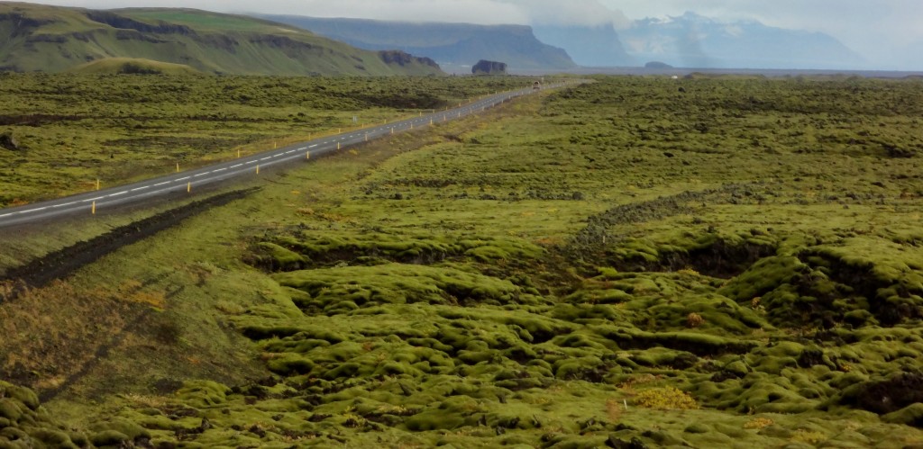 The open highway on the Ring Road Iceland