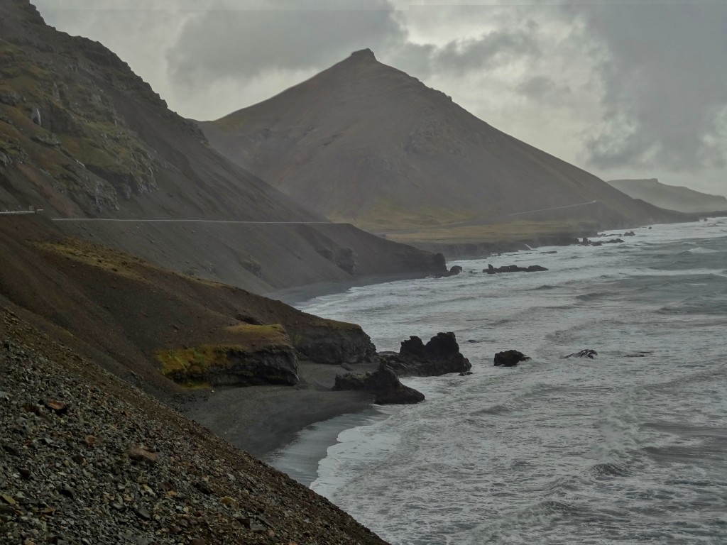 Driving along the coastline - Ring Road Iceland