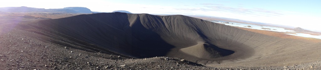 Panoramic view of Hverfell crater