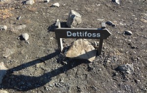 The path to Dettifoss falls in Iceland