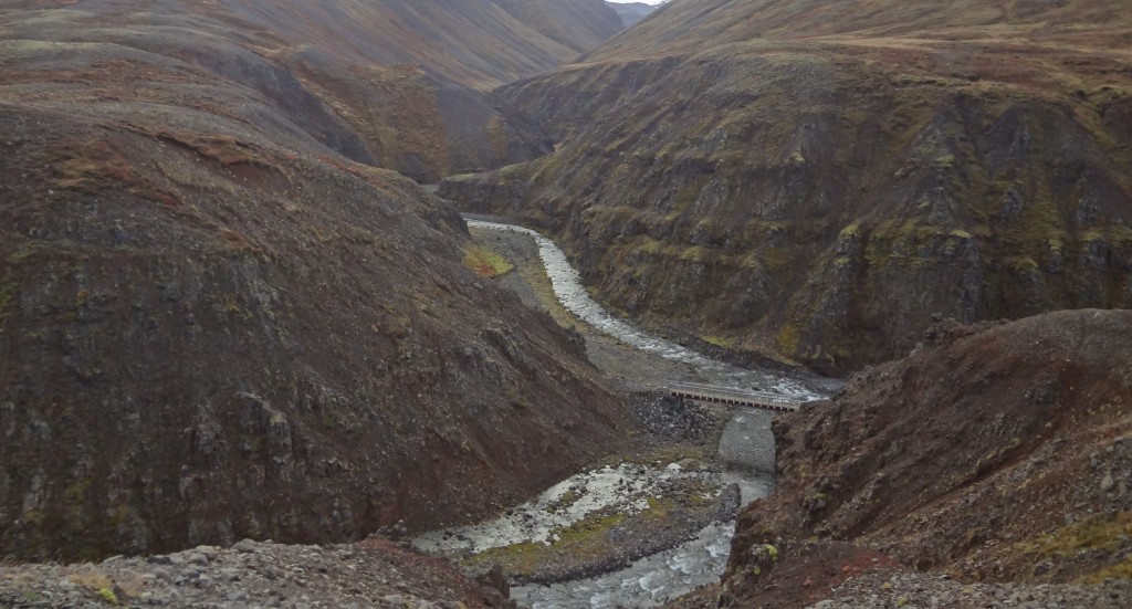 Mountain ravine in Iceland