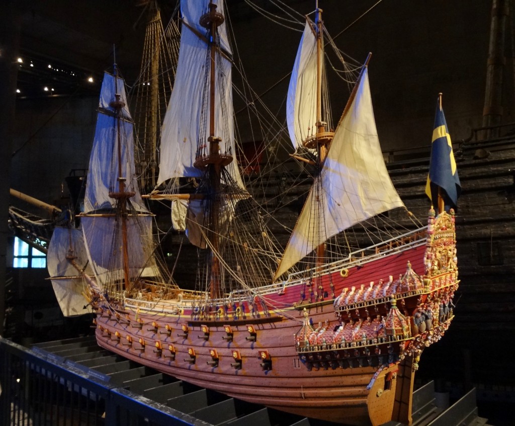 Inside the Vasa Museum in Stockholm