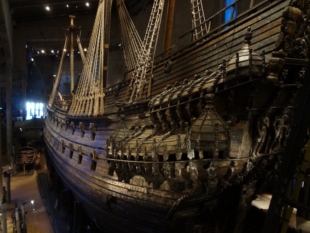Inside the Vasa Museum in Stockholm