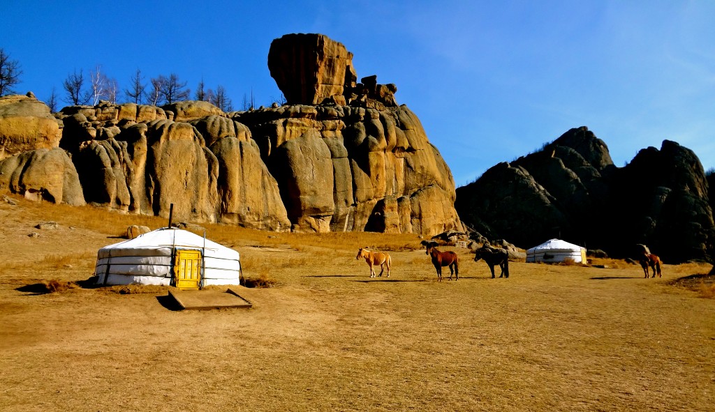 Backpacking in Mongolia at Terelj National Park