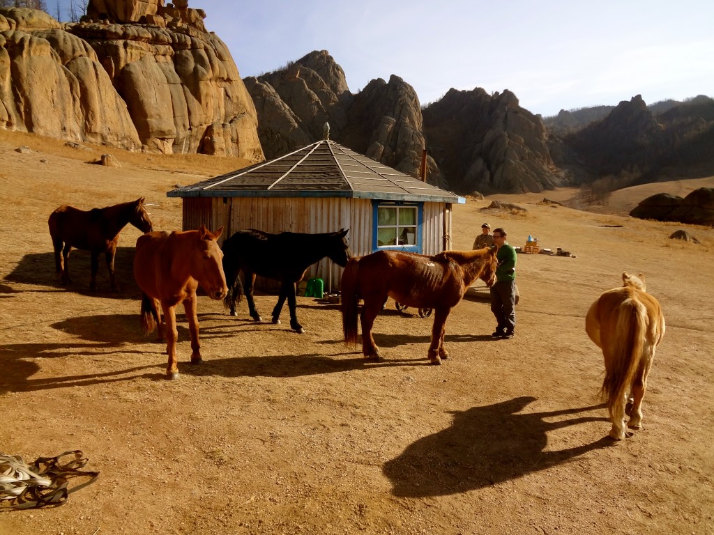 Backpacking in Mongolia at Terelj National Park