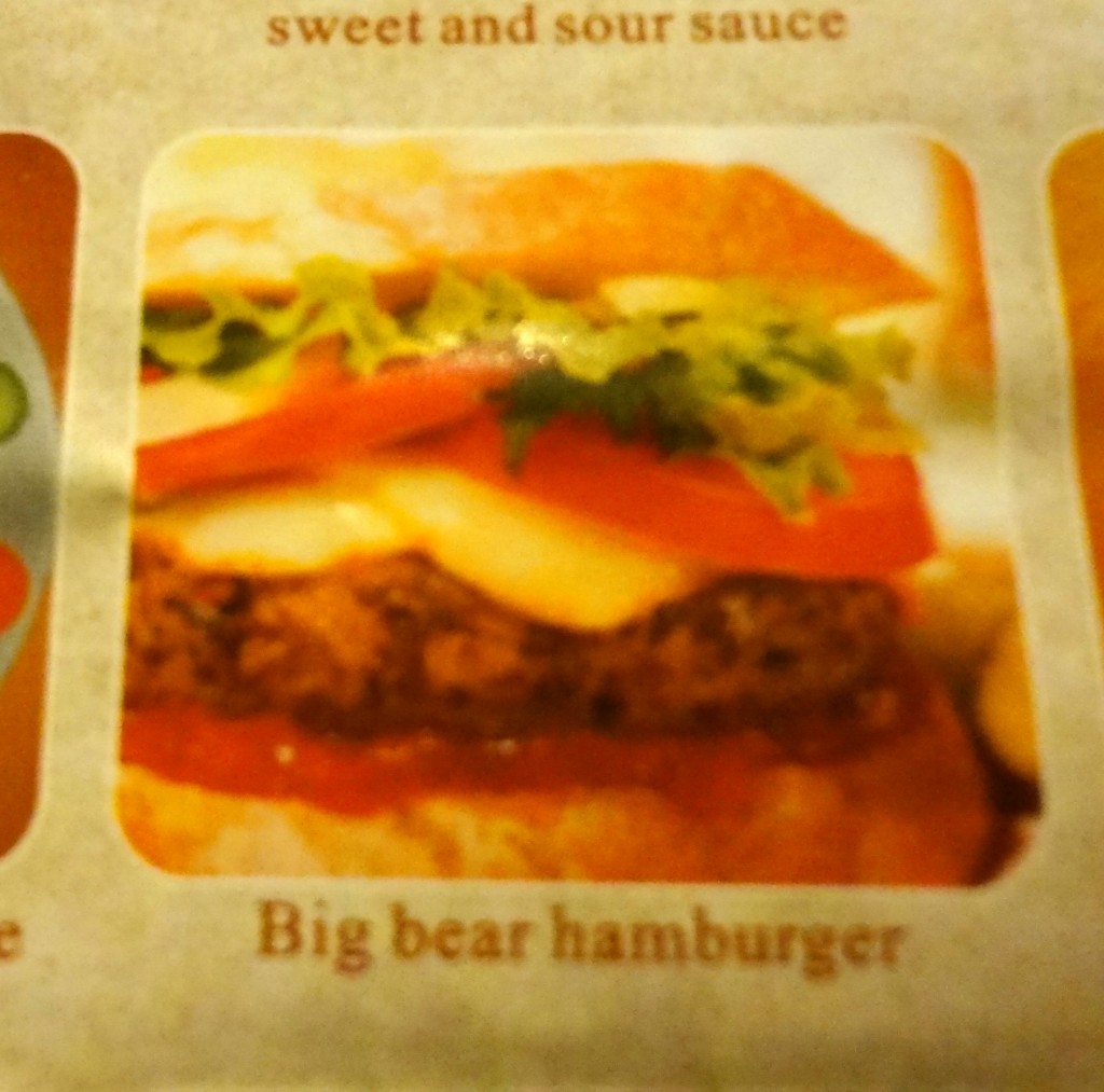 The Big Bear Hamburger in Emei Shan