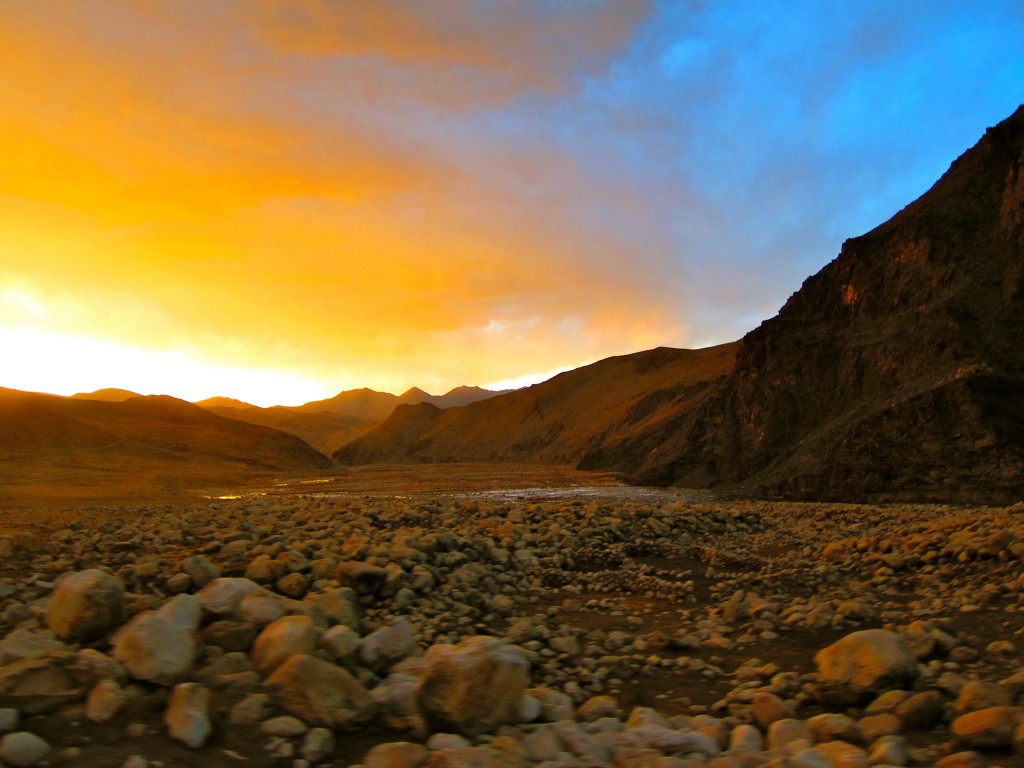 Sunset over the Himalayas