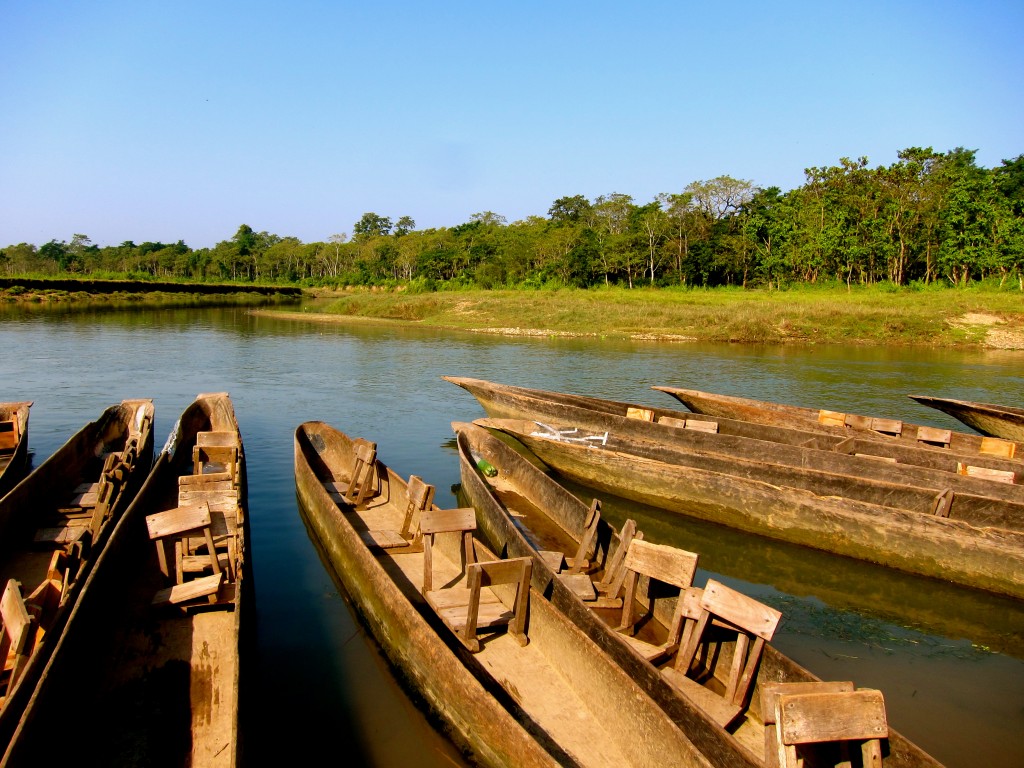 Canoes in Chitwan