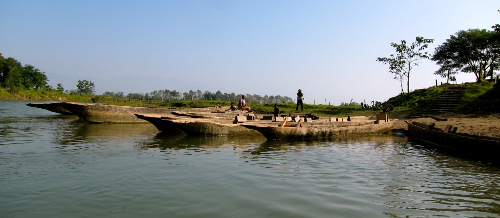 Canoes in Chitwan