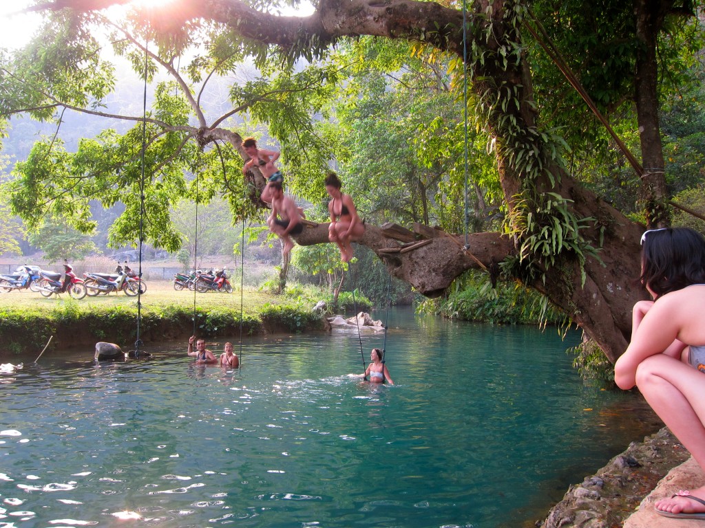 The Blue Lagoon in Vang Vieng, Laos