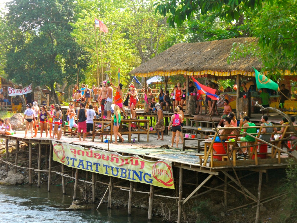 Tubing in Vang Vieng, Laos