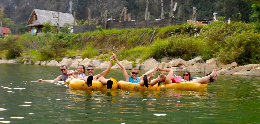 Tubing in Vang Vieng, Laos