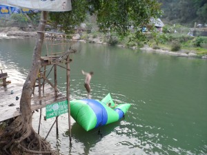Tubing in Vang Vieng, Laos