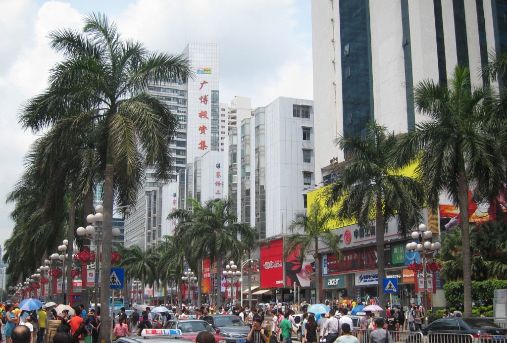 The electronics district in Shenzhen
