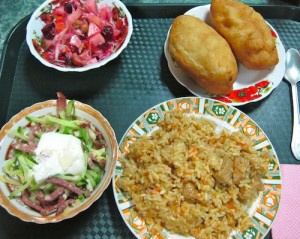 Some of the local food in Russia near Lake Baikal